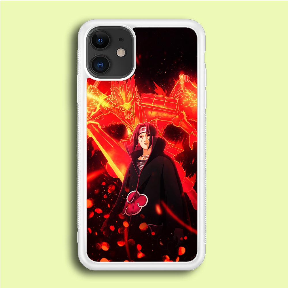 Itachi Uchiha Susanoo iPhone 12 Mini Case-Rubber / White (2D Case)-Xtracase