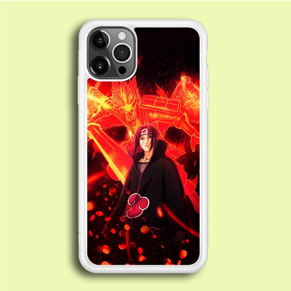 Itachi Uchiha Susanoo iPhone 12 Pro Case-Rubber / White (2D Case)-Xtracase