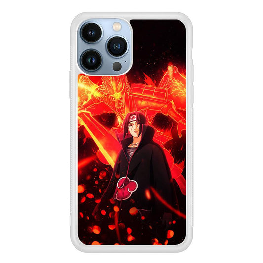 Itachi Uchiha Susanoo iPhone 13 Pro Max Case-Rubber / White (2D Case)-Xtracase