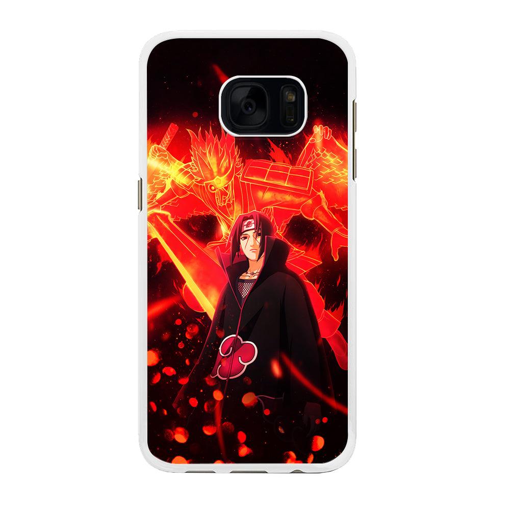 Itachi Uchiha Susanoo Samsung Galaxy S7 Edge Case-Rubber / White (2D Case)-Xtracase