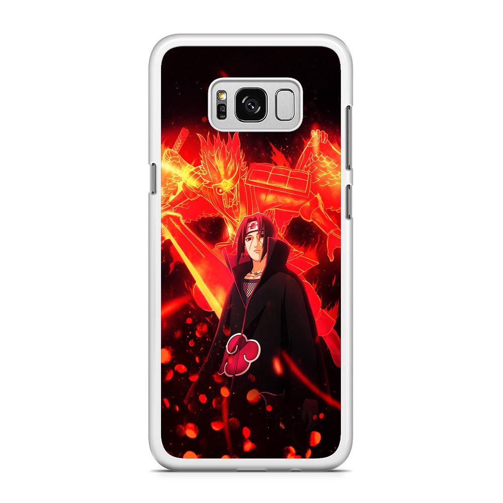Itachi Uchiha Susanoo Samsung Galaxy S8 Case-Rubber / White (2D Case)-Xtracase