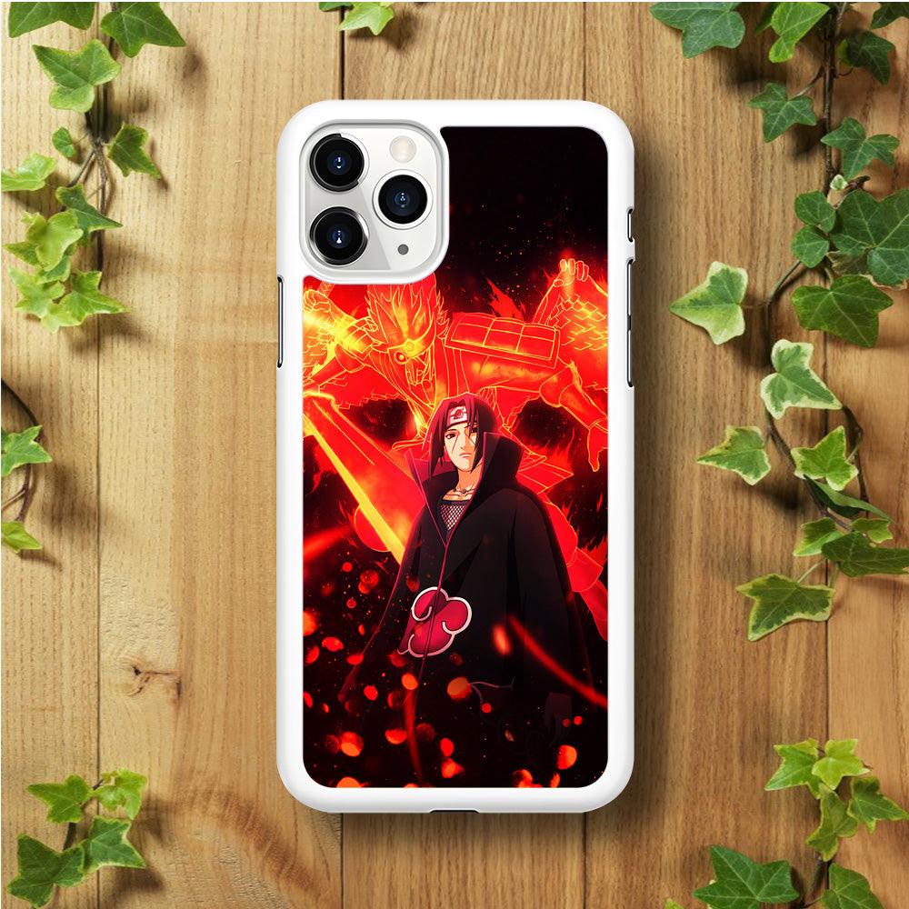 Itachi Uchiha Susanoo iPhone 11 Pro Case-Rubber / White (2D Case)-Xtracase