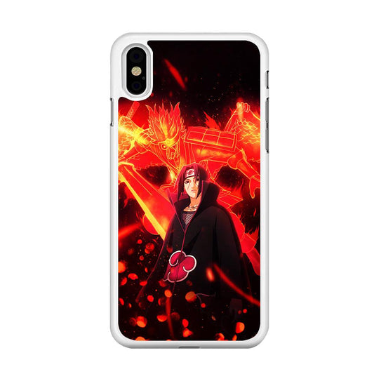 Itachi Uchiha Susanoo iPhone X Case-Rubber / White (2D Case)-Xtracase