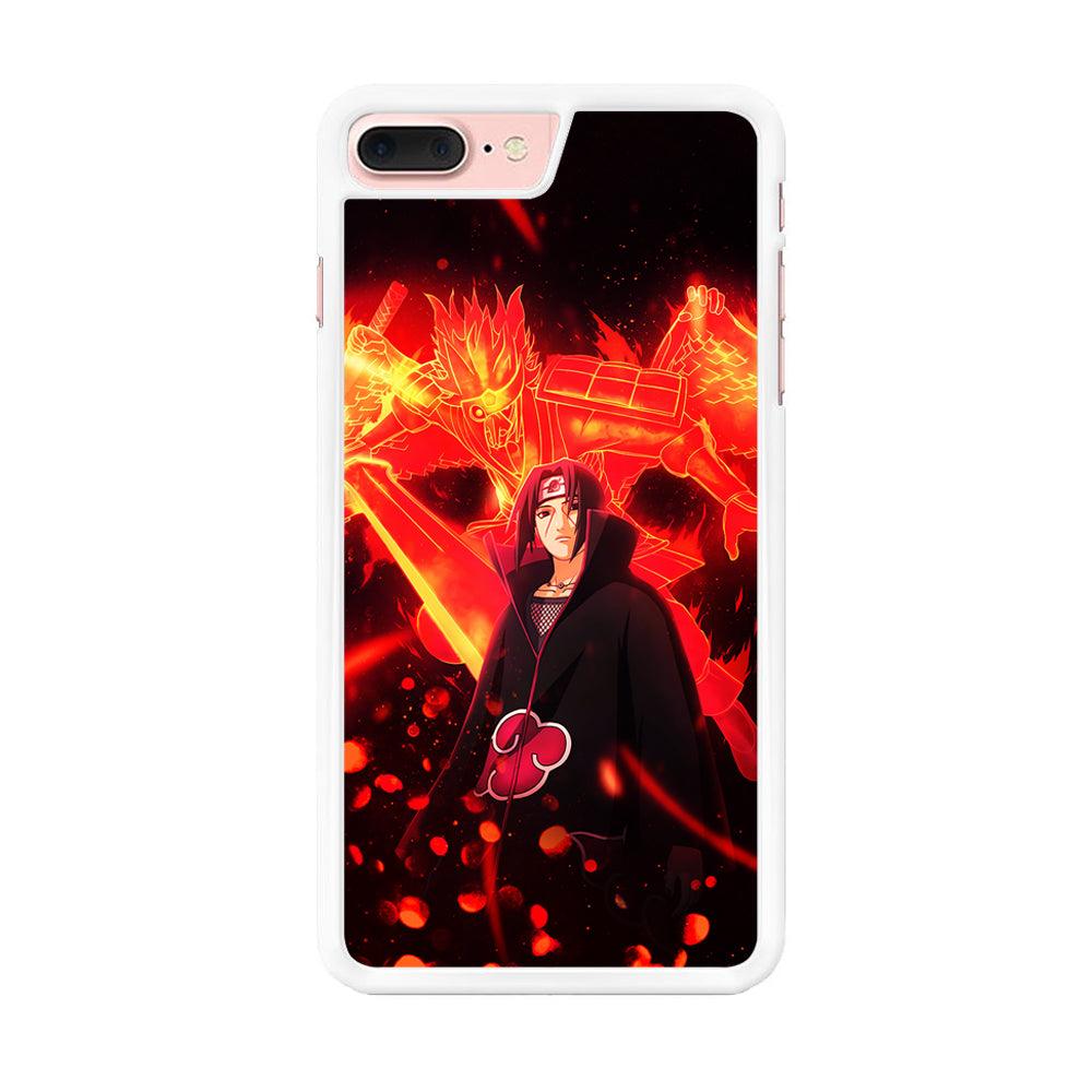 Itachi Uchiha Susanoo iPhone 8 Plus Case-Rubber / White (2D Case)-Xtracase