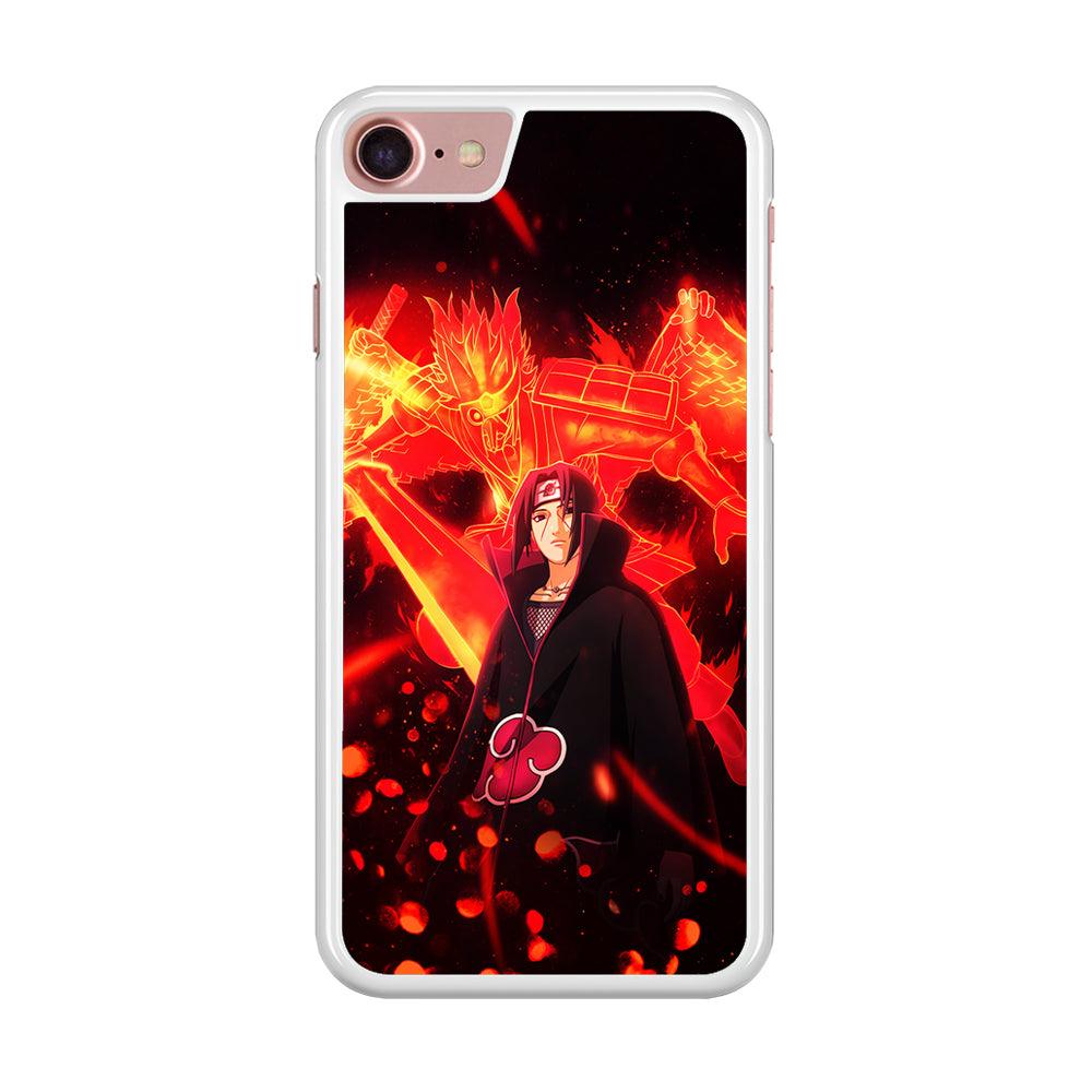 Itachi Uchiha Susanoo iPhone SE 2020 Case-Rubber / White (2D Case)-Xtracase