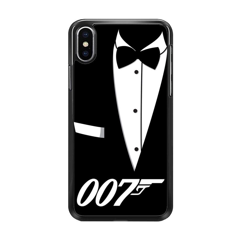 James Bond 007 iPhone Xs Case-Rubber / Black (2D Case)-Xtracase