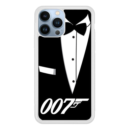 James Bond 007 iPhone 13 Pro Max Case-Rubber / White (2D Case)-Xtracase