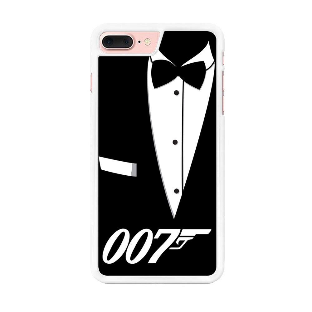 James Bond 007 iPhone 8 Plus Case-Rubber / White (2D Case)-Xtracase