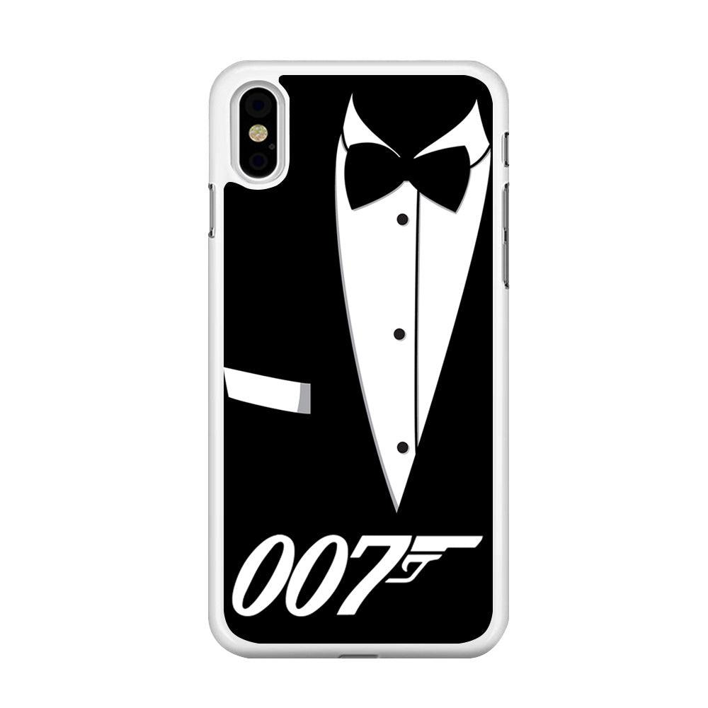 James Bond 007 iPhone Xs Case-Rubber / White (2D Case)-Xtracase