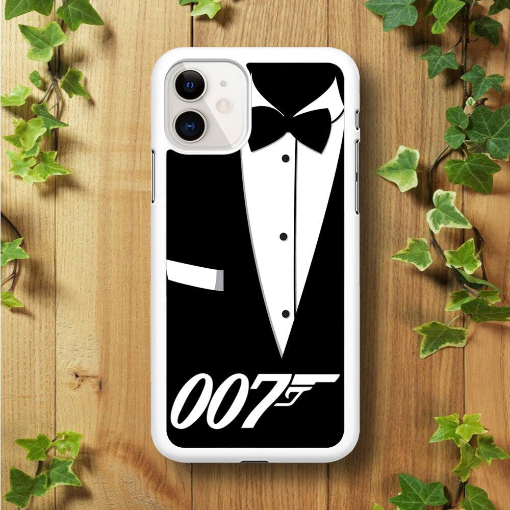 James Bond 007 iPhone 11 Case-Rubber / White (2D Case)-Xtracase