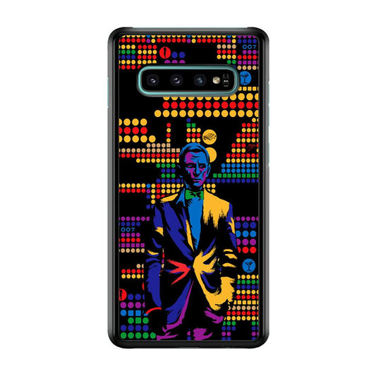 James Bond Abstract Art Samsung Galaxy S10 Case-Rubber / White (2D Case)-Xtracase