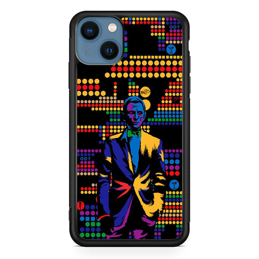 James Bond Abstract Art iPhone 13 Mini Case-Rubber / Black (2D Case)-Xtracase