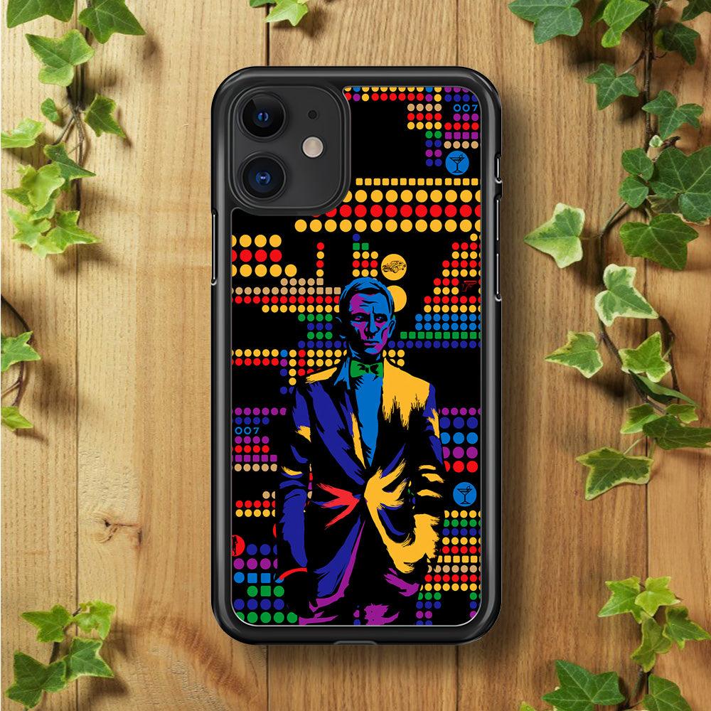 James Bond Abstract Art iPhone 11 Case-Rubber / Black (2D Case)-Xtracase