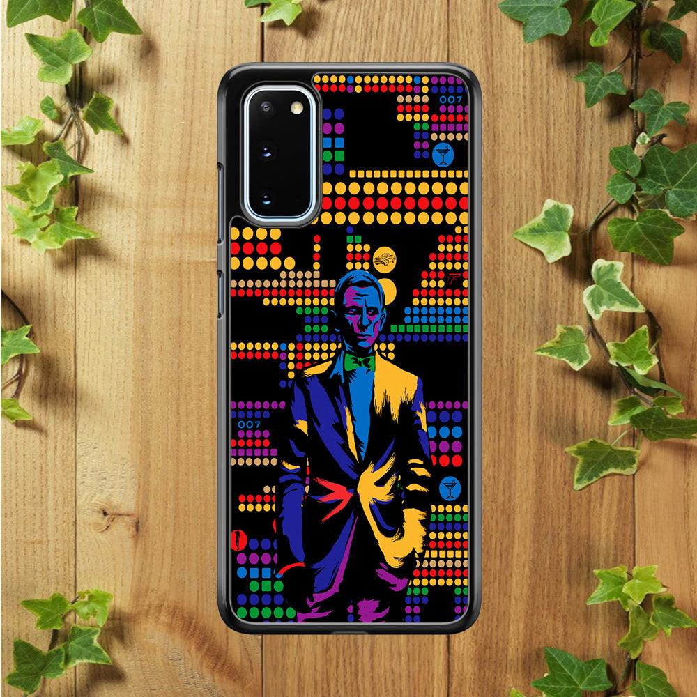 James Bond Abstract Art Samsung Galaxy S20 Case-Rubber / Black (2D Case)-Xtracase
