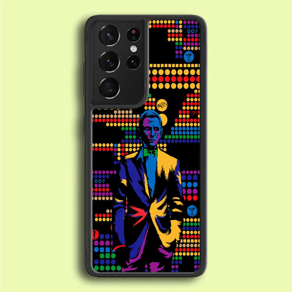 James Bond Abstract Samsung Galaxy S21 Ultra Case-Plastic / Full Wrap (3D Case)-Xtracase