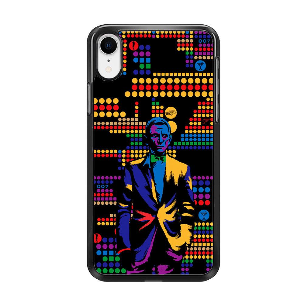 James Bond Abstract Art iPhone XR Case-Rubber / Black (2D Case)-Xtracase