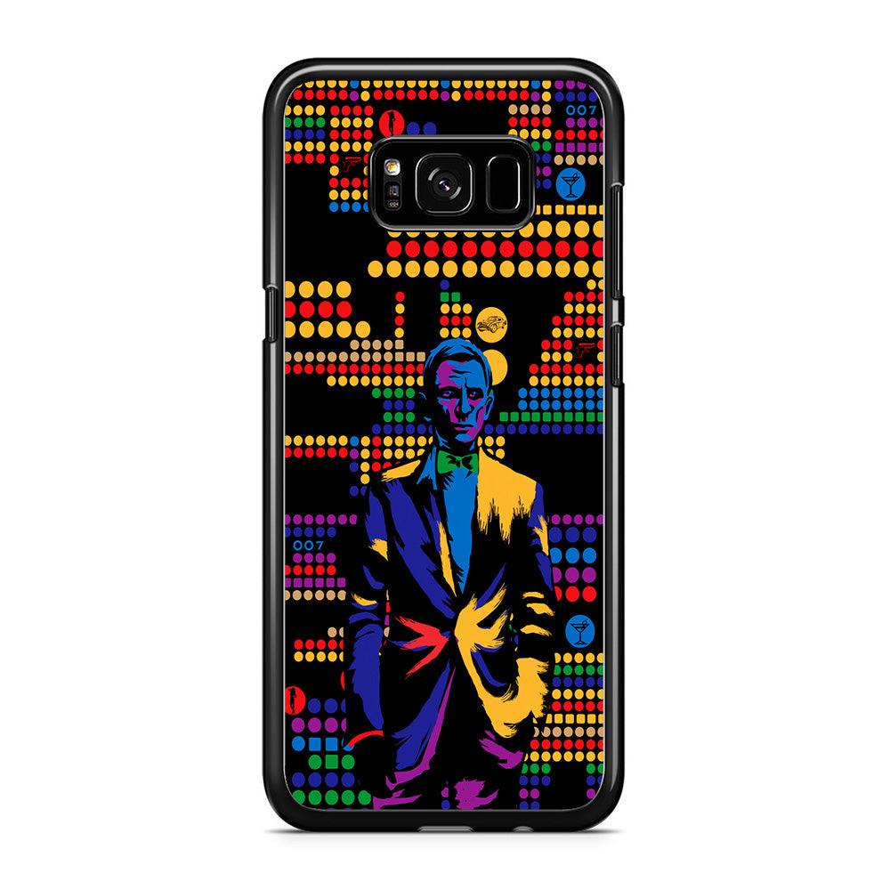James Bond Abstract Art Samsung Galaxy S8 Case-Rubber / Black (2D Case)-Xtracase