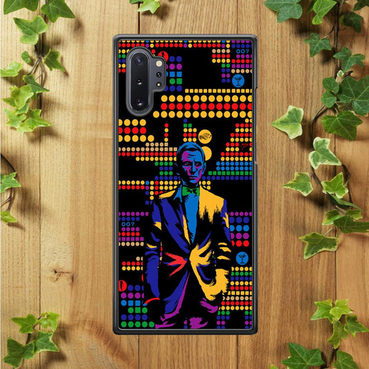 James Bond Abstract Art Samsung Galaxy Note 10 Plus Case-Rubber / Black (2D Case)-Xtracase