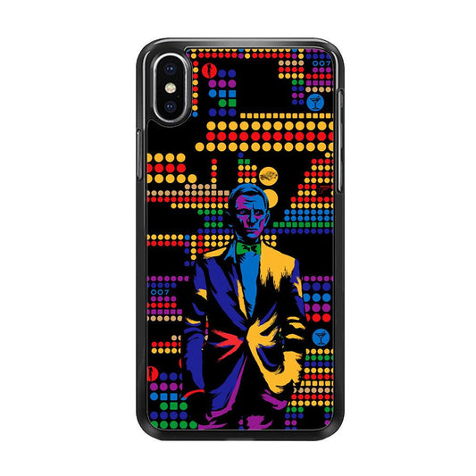 James Bond Abstract Art iPhone X Case-Rubber / Black (2D Case)-Xtracase