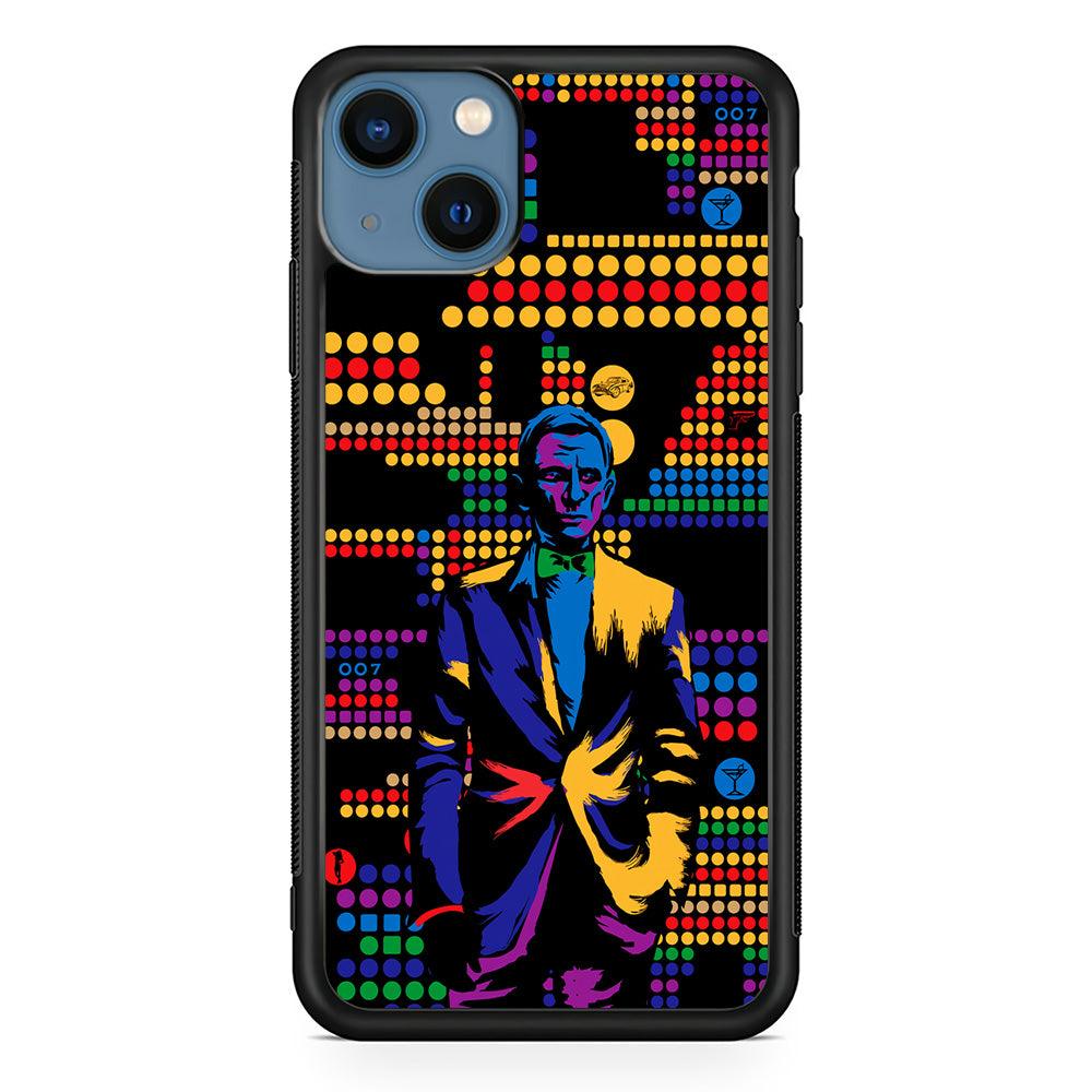 James Bond Abstract Art iPhone 13 Pro Case-Rubber / Black (2D Case)-Xtracase