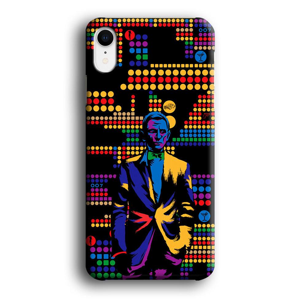 James Bond Abstract Art iPhone XR Case-Plastic / Full Wrap (3D Case)-Xtracase