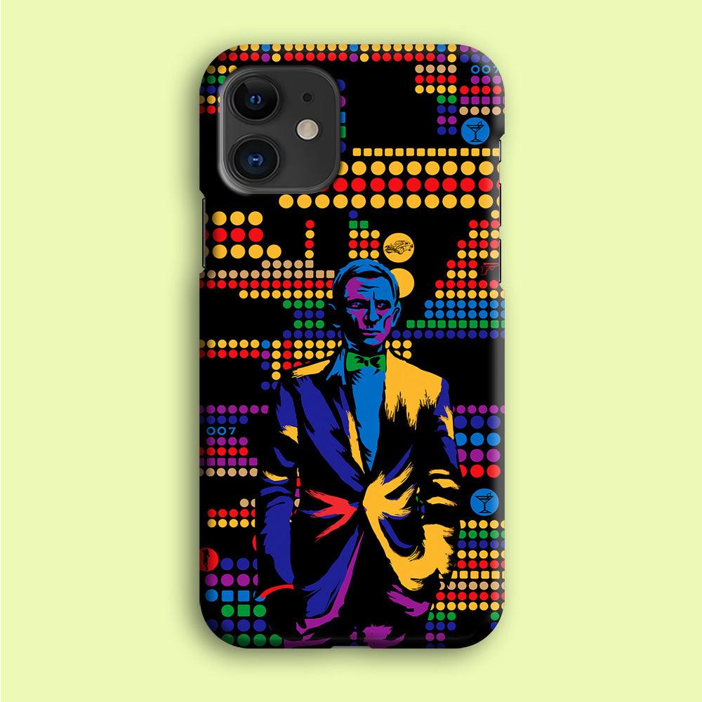 James Bond Abstract Art iPhone 12 Case-Plastic / Full Wrap (3D Case)-Xtracase