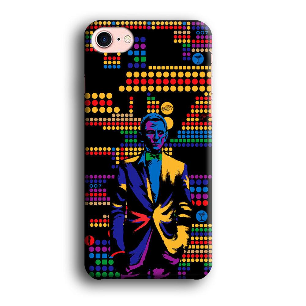James Bond Abstract Art iPhone 7 Case-Plastic / Full Wrap (3D Case)-Xtracase