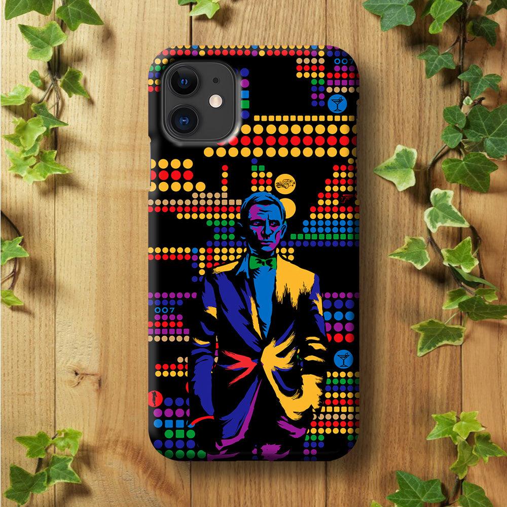 James Bond Abstract Art iPhone 11 Case-Plastic / Full Wrap (3D Case)-Xtracase