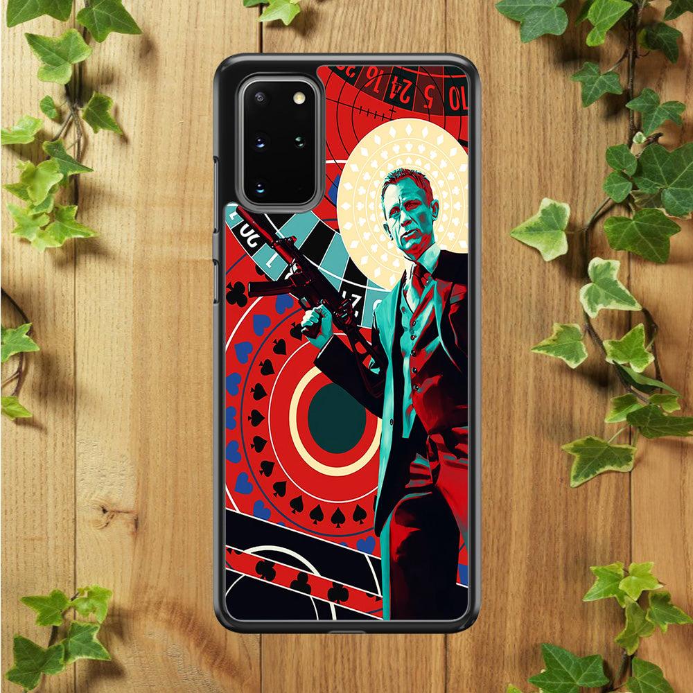 James Bond Poster Casino Samsung Galaxy S20 Plus Case-Rubber / White (2D Case)-Xtracase