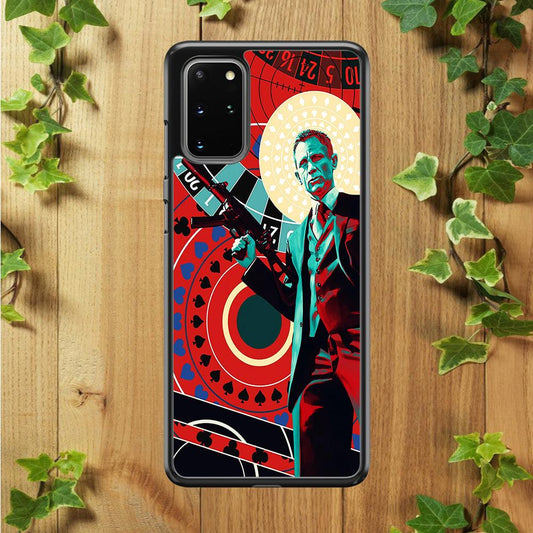 James Bond Poster Casino Samsung Galaxy S20 Plus Case-Rubber / White (2D Case)-Xtracase