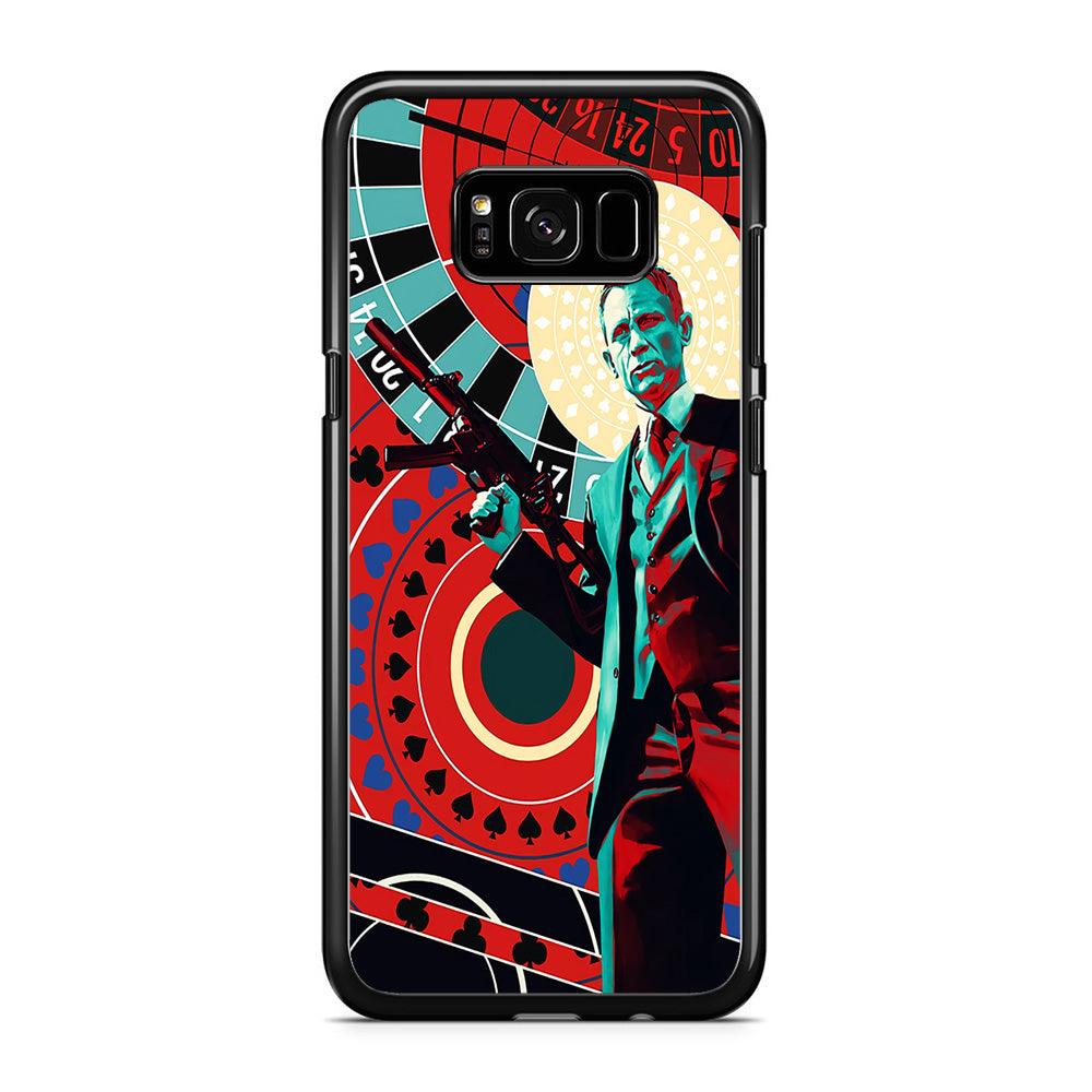 James Bond Poster Casino Samsung Galaxy S8 Case-Rubber / Black (2D Case)-Xtracase