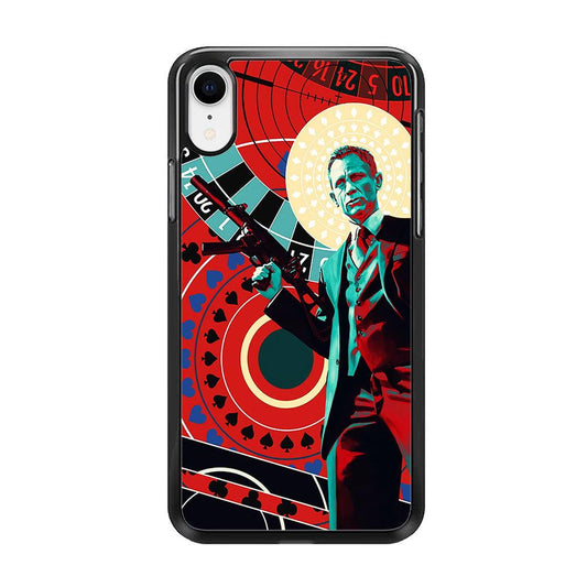 James Bond Poster Casino iPhone XR Case-Rubber / Black (2D Case)-Xtracase