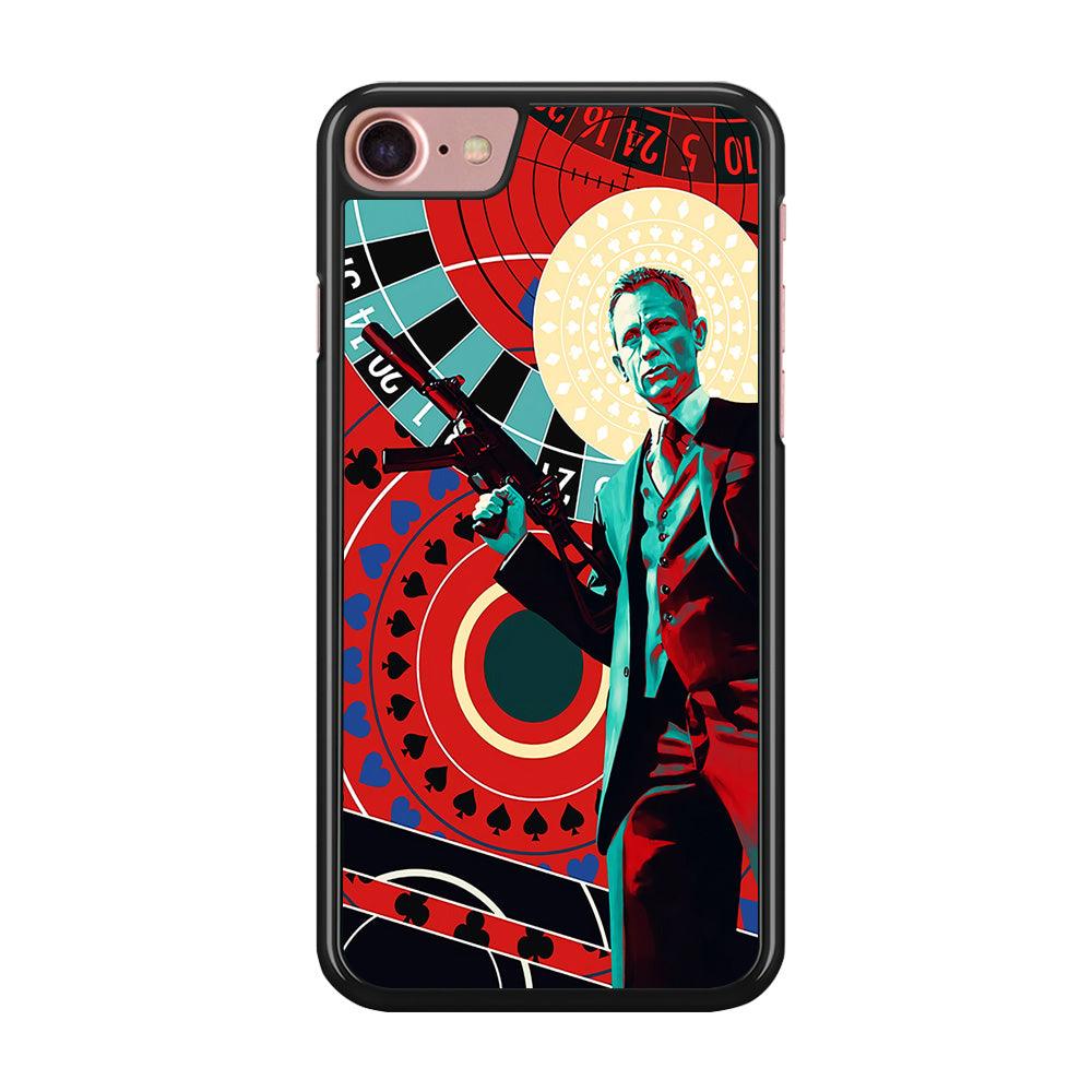 James Bond Poster Casino iPhone SE 2020 Case-Rubber / Black (2D Case)-Xtracase