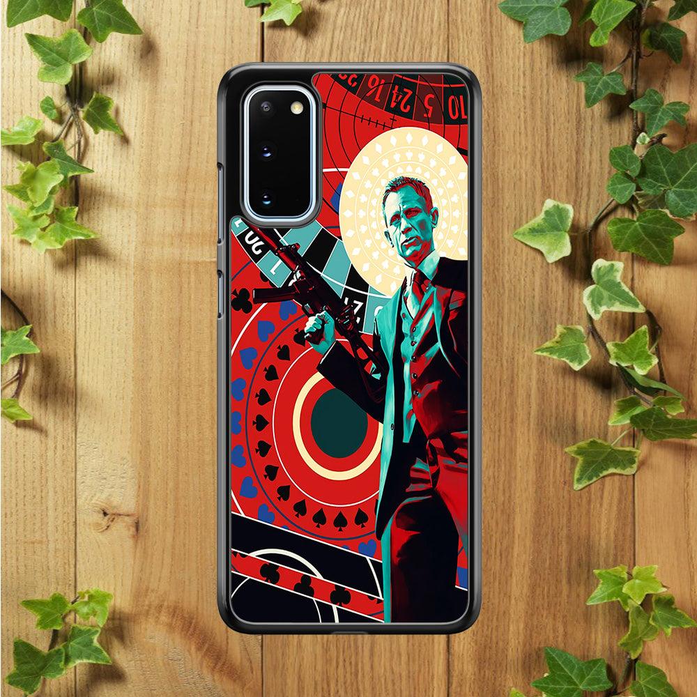 James Bond Poster Casino Samsung Galaxy S20 Case-Rubber / Black (2D Case)-Xtracase