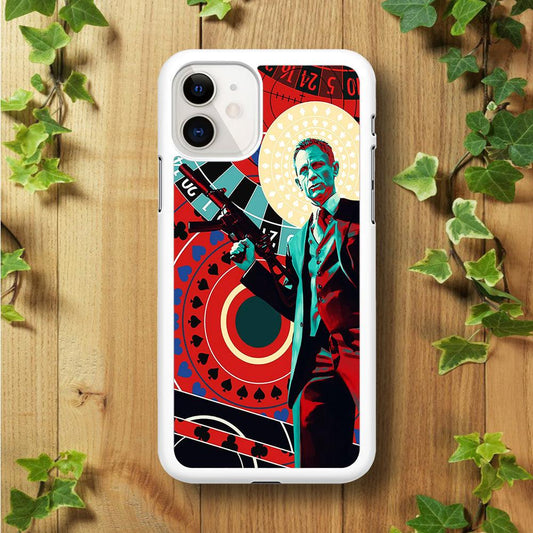 James Bond Poster Casino iPhone 11 Case-Rubber / White (2D Case)-Xtracase