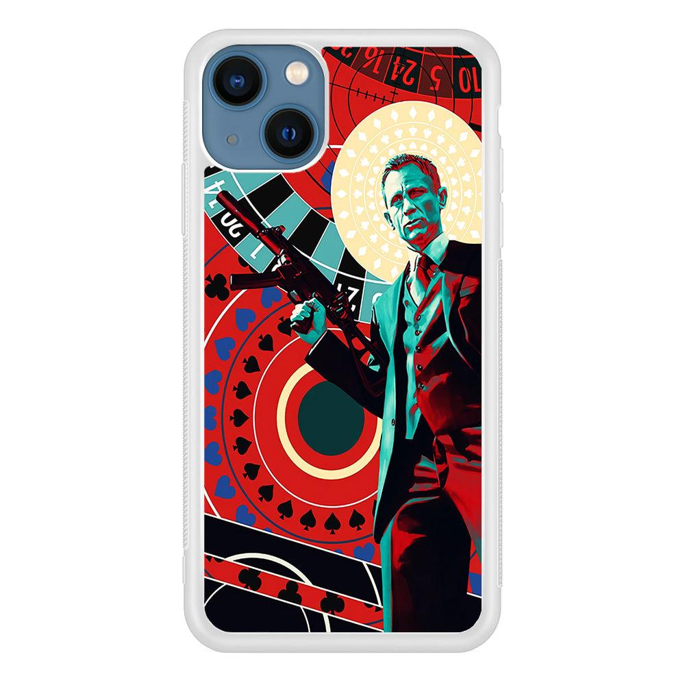 James Bond Poster Casino iPhone 13 Pro Case-Rubber / White (2D Case)-Xtracase