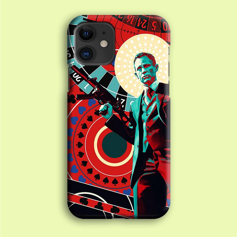 James Bond Poster Casino iPhone 12 Case-Plastic / Full Wrap (3D Case)-Xtracase