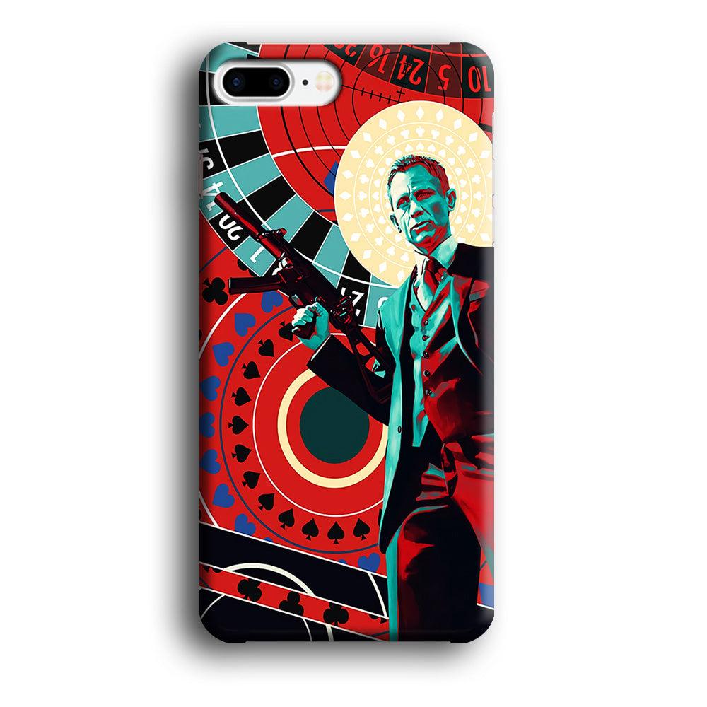 James Bond Poster Casino iPhone 8 Plus Case-Plastic / Full Wrap (3D Case)-Xtracase