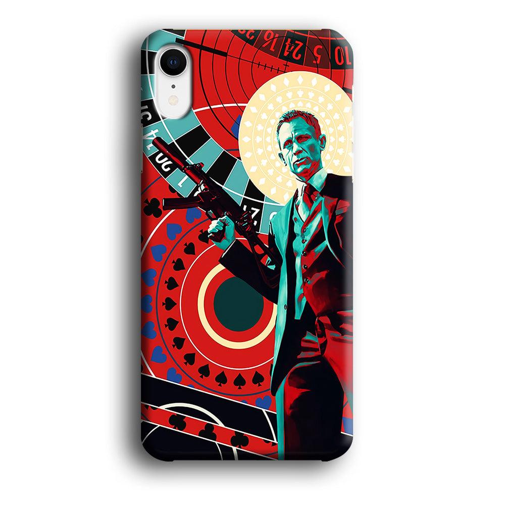 James Bond Poster Casino iPhone XR Case-Plastic / Full Wrap (3D Case)-Xtracase