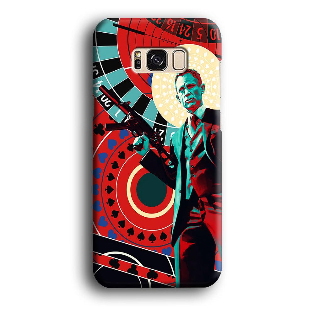 James Bond Poster Casino Samsung Galaxy S8 Case-Plastic / Full Wrap (3D Case)-Xtracase
