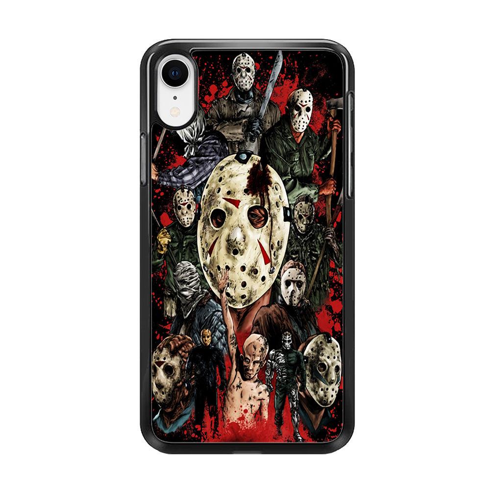 Jason Voorhees Friday the 13th iPhone XR Case-Rubber / Black (2D Case)-Xtracase