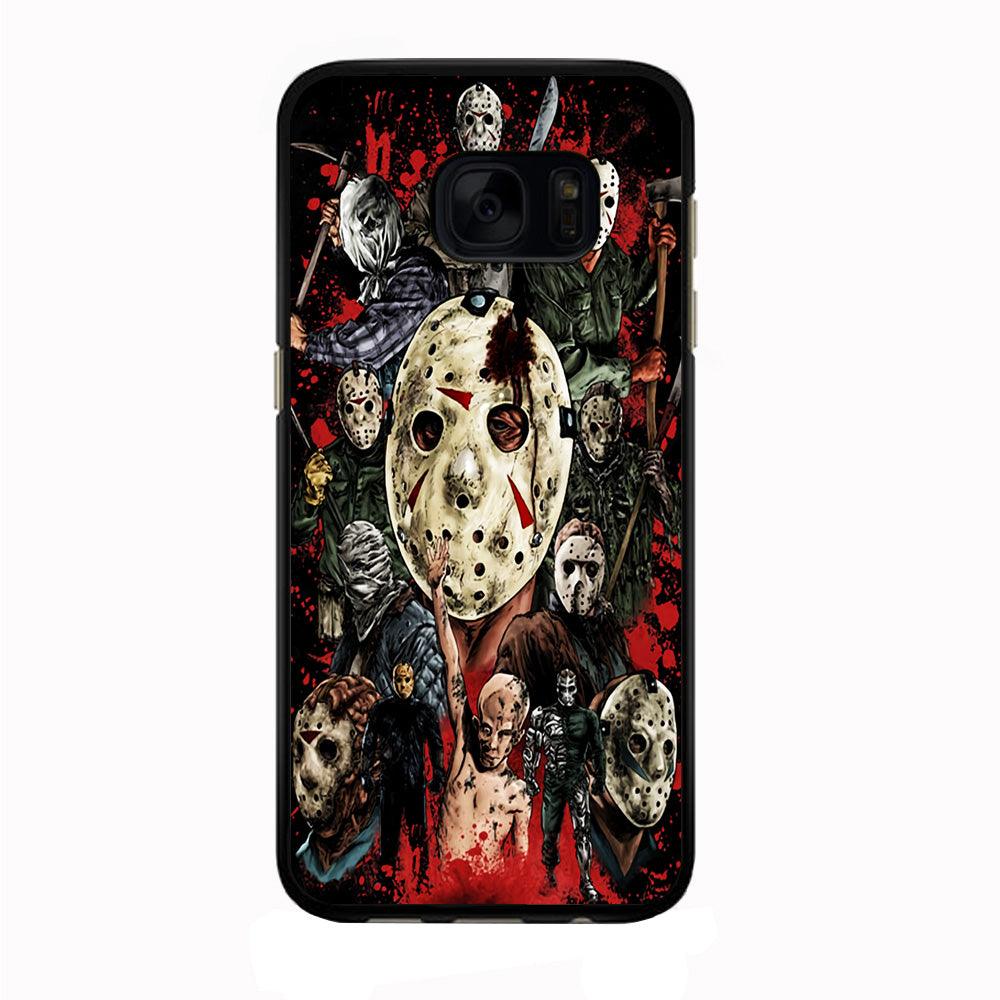 Jason Voorhees Friday the 13th Samsung Galaxy S7 Edge Case-Rubber / Black (2D Case)-Xtracase