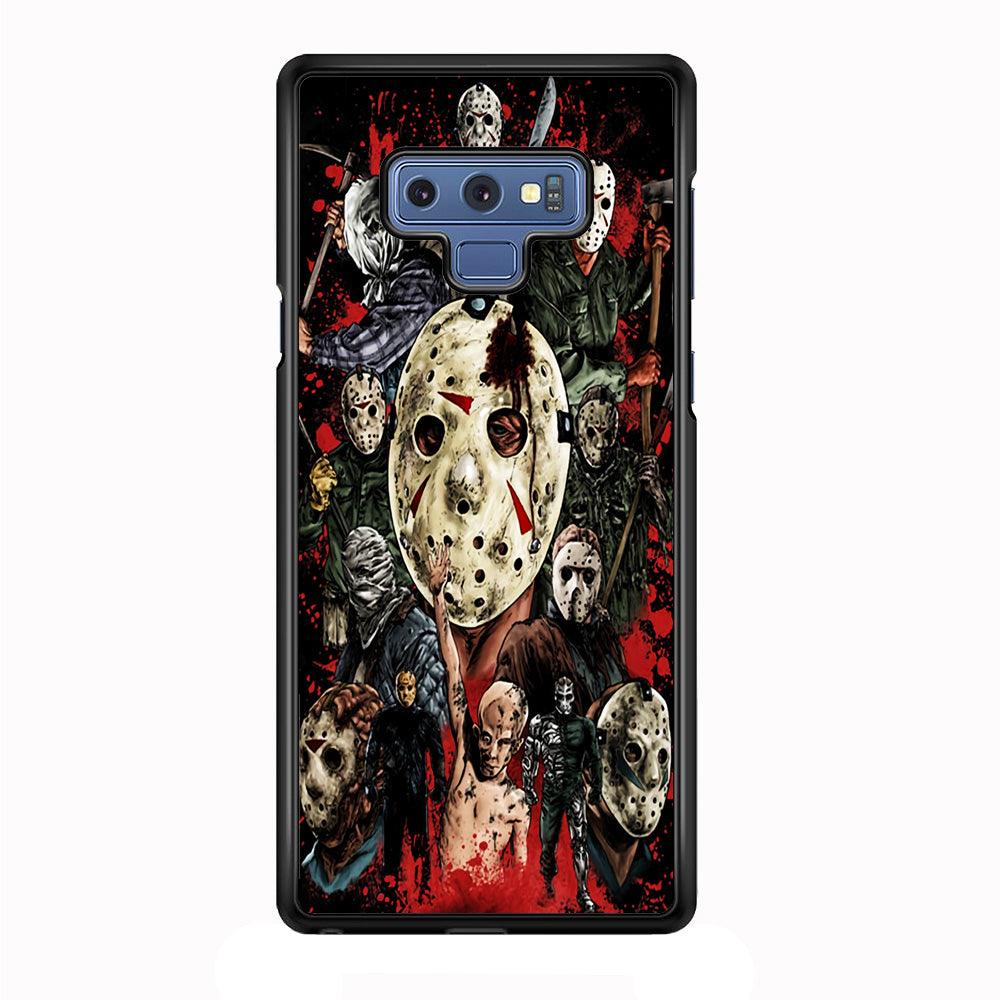 Jason Voorhees Friday the 13th Samsung Galaxy Note 9 Case-Rubber / Black (2D Case)-Xtracase