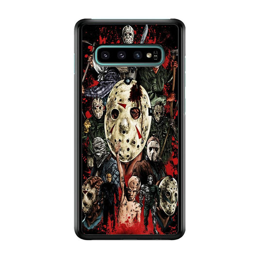 Jason Voorhees Friday the 13th Samsung Galaxy S10 Case-Rubber / Black (2D Case)-Xtracase