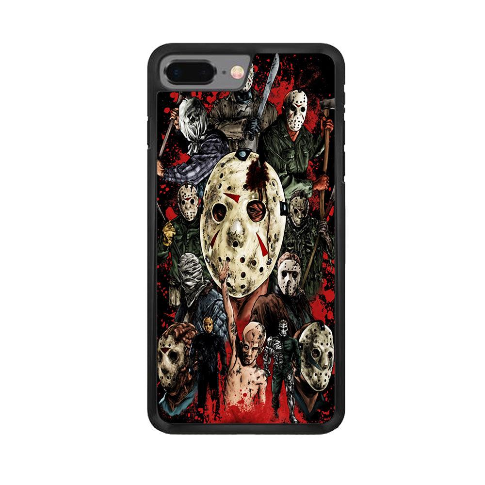 Jason Voorhees Friday the 13th iPhone 7 Plus Case-Rubber / Black (2D Case)-Xtracase