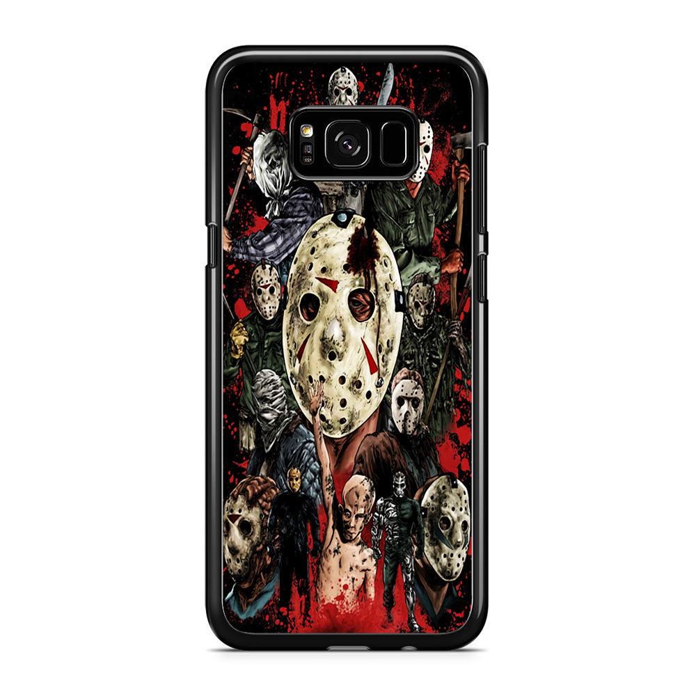 Jason Voorhees Friday the 13th Samsung Galaxy S8 Case-Rubber / Black (2D Case)-Xtracase