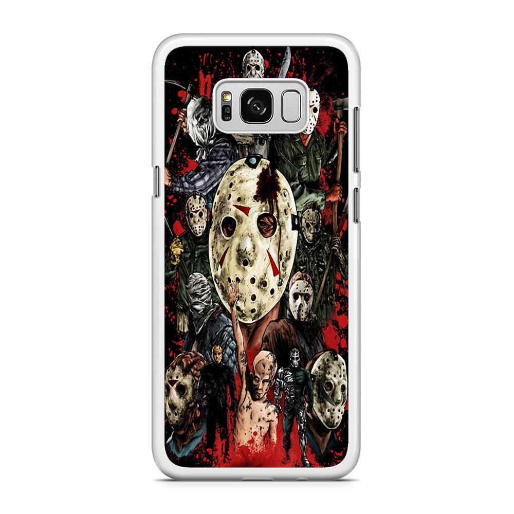 Jason Voorhees Friday the 13th Samsung Galaxy S8 Case-Rubber / White (2D Case)-Xtracase