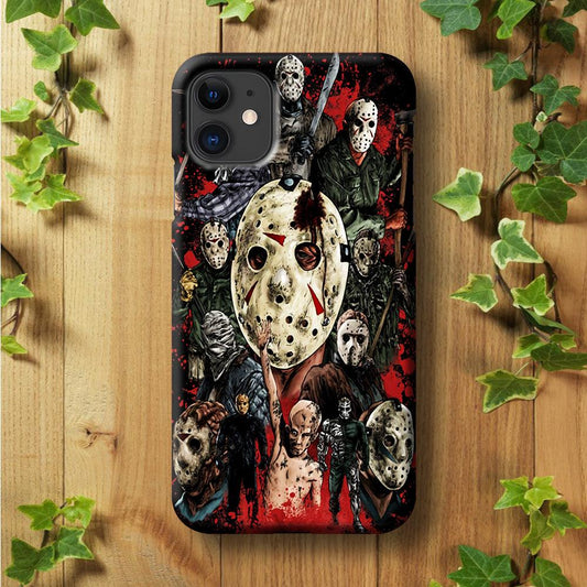 Jason Voorhees Friday the 13th iPhone 11 Case-Plastic / Full Wrap (3D Case)-Xtracase