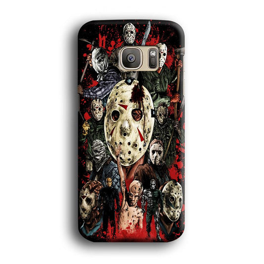 Jason Voorhees Friday the 13th Samsung Galaxy S7 Edge Case-Plastic / Full Wrap (3D Case)-Xtracase