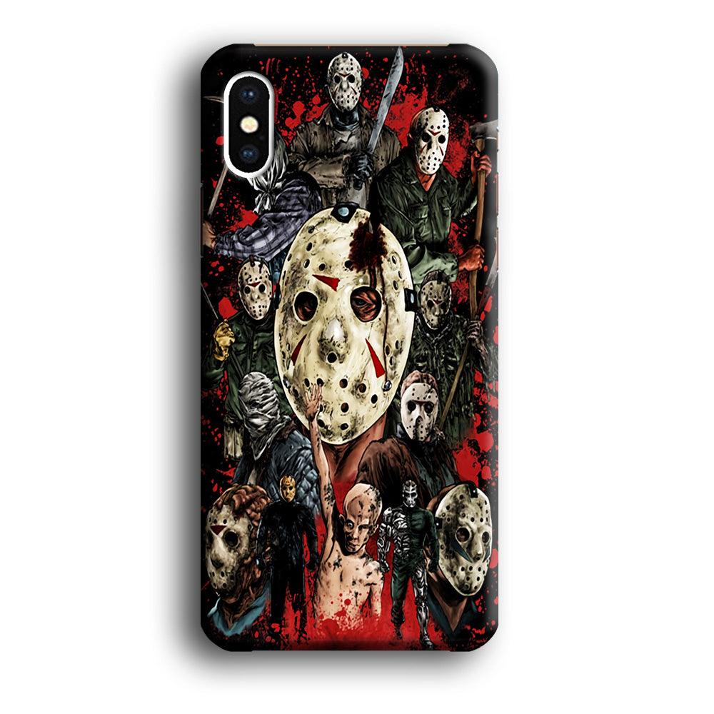 Jason Voorhees Friday the 13th iPhone X Case-Plastic / Full Wrap (3D Case)-Xtracase